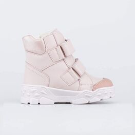 152360-41 Зимние ботинки на липучках для девочки для девочки розовый фото №2