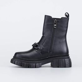 662159-41 Зимние сапожки-челси на меху для девочки черный фото №2