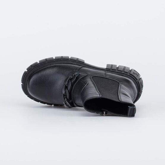 662159-41 Зимние сапожки-челси на меху для девочки черный фото №4