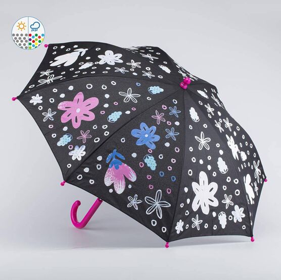 03807079-40 Зонт детский чёрный для девочки черный