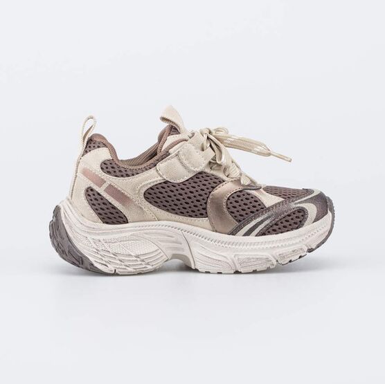 444057-11 Дышащие кроссовки для девочки для девочки бежевый,коричневый фото №2