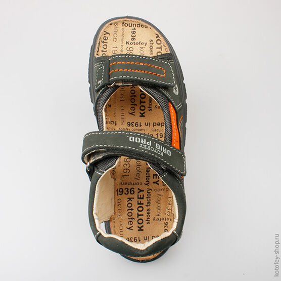 522049-21 Сандалии для мальчики сер-ора фото №4