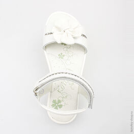 522067-22 Босоножки для девочки белый фото №4