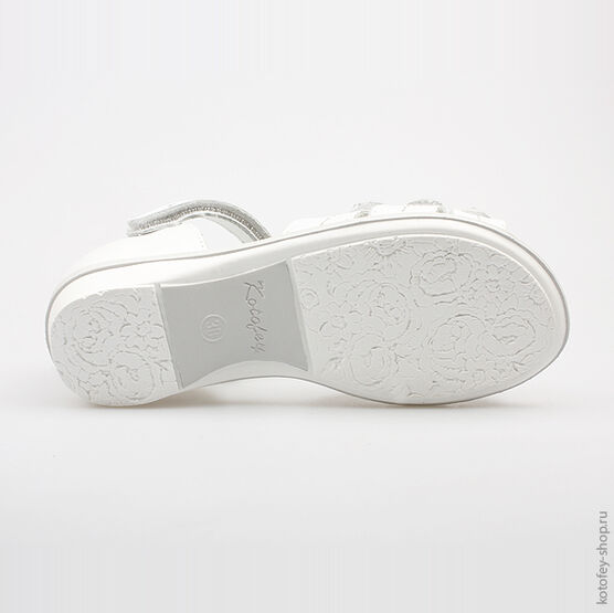 522072-22 Босоножки для девочки белый фото №3