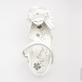 522072-22 Босоножки для девочки белый фото №4