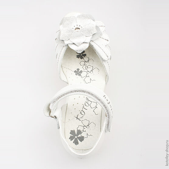 522072-22 Босоножки для девочки белый фото №4
