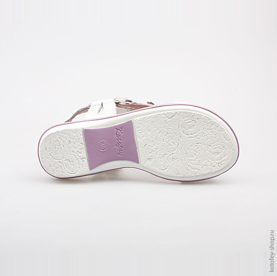 522073-23 Босоножки для девочки белый фото №3