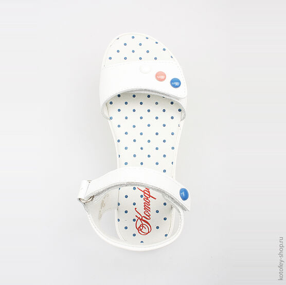 522075-21 Босоножки для девочки белый фото №4