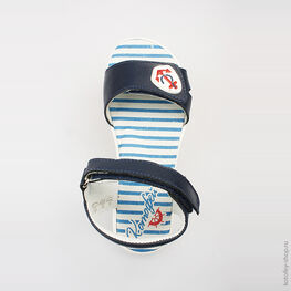 522076-21 Босоножки для девочки светло-синий фото №4