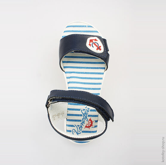 522076-21 Босоножки для девочки светло-синий фото №4