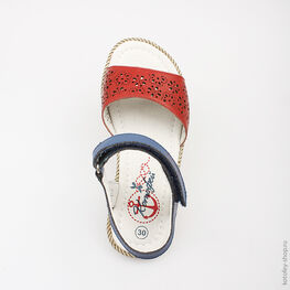 522080-21 Босоножки для девочки син-бор фото №4