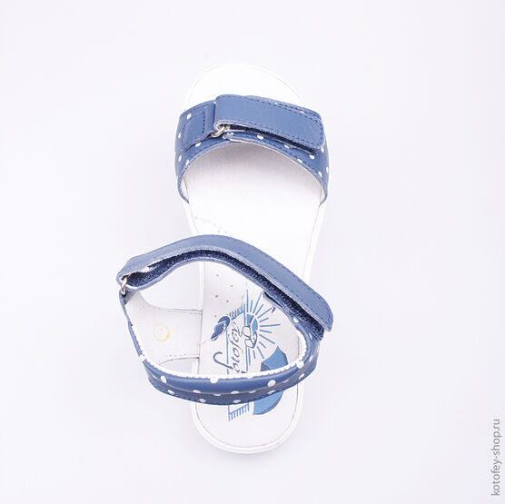 522086-21 Босоножки для девочки светло-синий фото №4