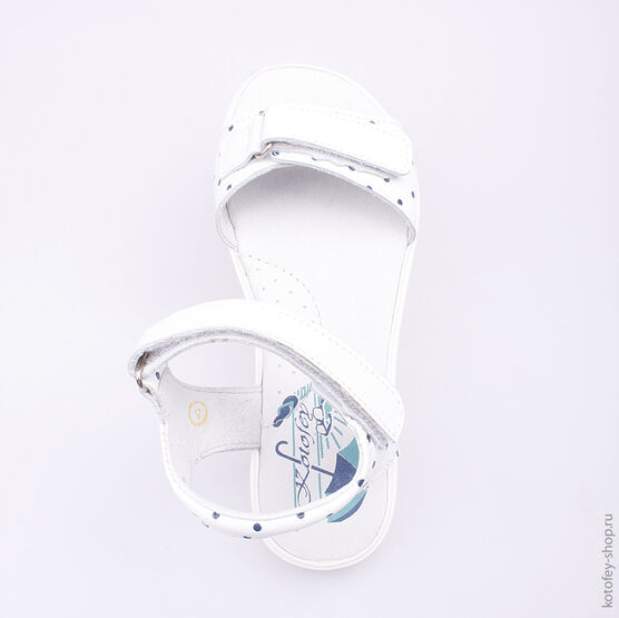 522086-22 Босоножки для девочки белый фото №4