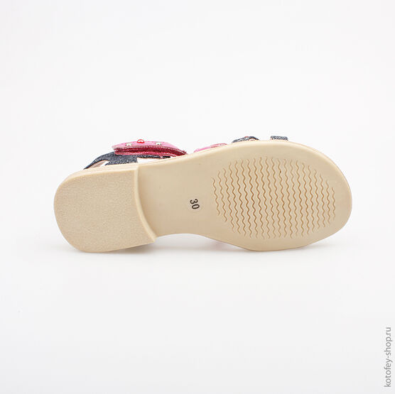 524014-21 Босоножки для девочки син-фук фото №3