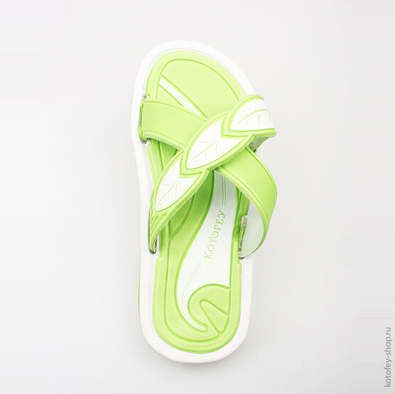 525014-01 Пляжная обувь салатовая для девочки салатовый фото №4