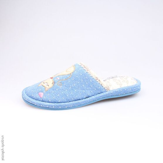531010-11 Тапочки голубые для девочки голубой