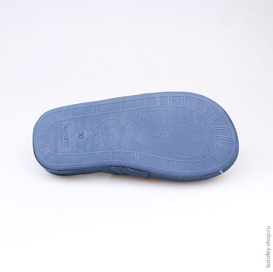 531014-11 Тапочки синие для мальчики светло-синий фото №3