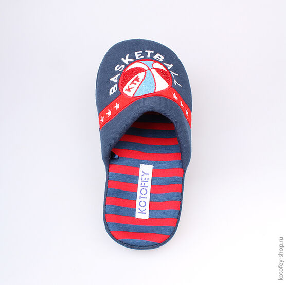 531014-11 Тапочки синие для мальчики светло-синий фото №4