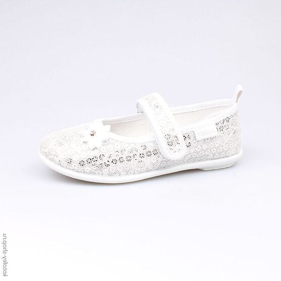 531016-71 Текстильная обувь для девочки серебряный