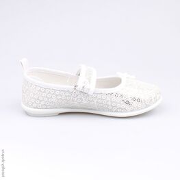 531016-71 Текстильная обувь для девочки серебряный фото №2