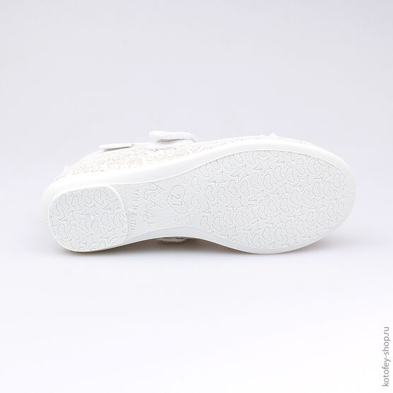 531016-71 Текстильная обувь для девочки серебряный фото №3