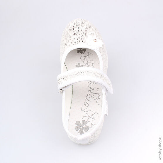 531016-71 Текстильная обувь для девочки серебряный фото №4
