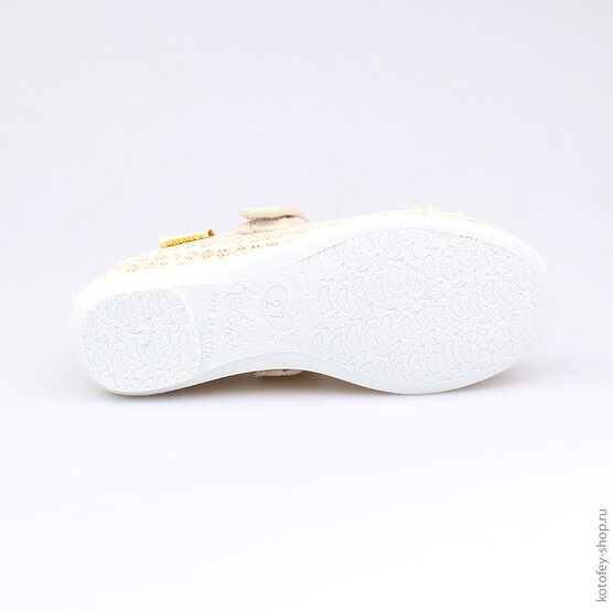 531016-72 Текстильная обувь для девочки золотой фото №3