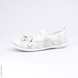 531019-71 Текстильная обувь для девочки серебряный