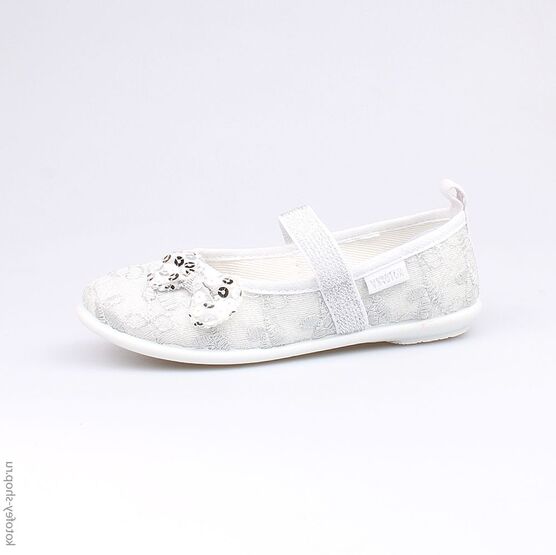 531019-71 Текстильная обувь для девочки серебряный