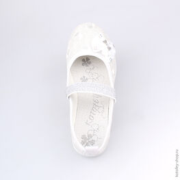 531020-71 Текстильная обувь для девочки серебряный фото №4