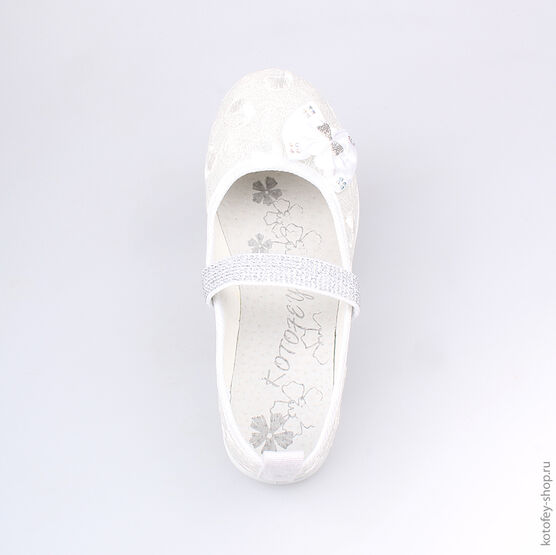 531020-71 Текстильная обувь для девочки серебряный фото №4