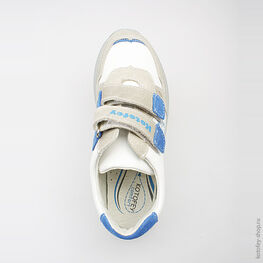 532104-23 Полуботинки для мальчики бел-сер фото №4