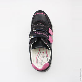 532105-21 Полуботинки для девочки син-роз фото №4