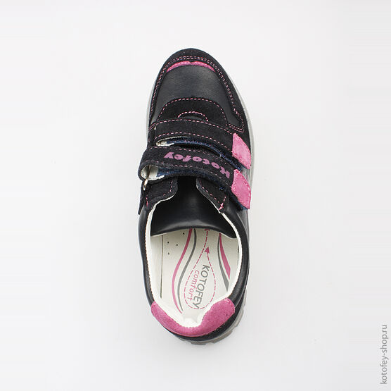 532105-21 Полуботинки для девочки син-роз фото №4