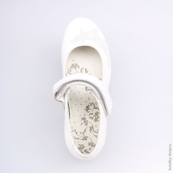 532118-22 Туфли для девочки белый фото №4