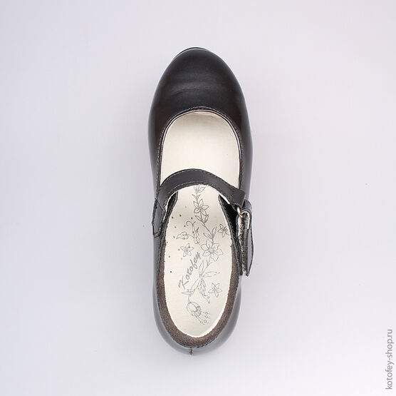 532123-22 Туфли для девочки серый фото №4