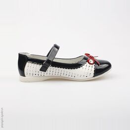 533006-21 Туфли для девочки бел-син фото №2