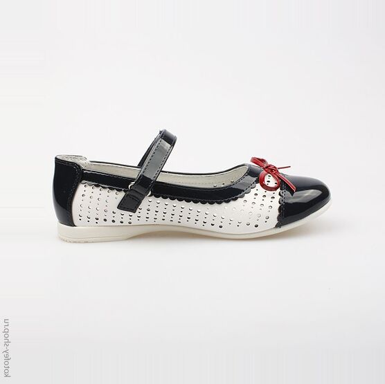 533006-21 Туфли для девочки бел-син фото №2