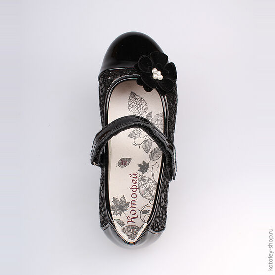 533009-21 Туфли для девочки черный фото №4