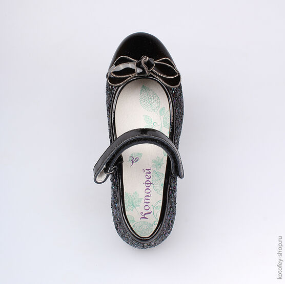 533011-22 Туфли для девочки черный фото №4
