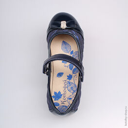 534007-22 Туфли для девочки светло-синий фото №4