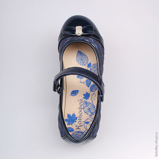 534007-22 Туфли для девочки светло-синий фото №4