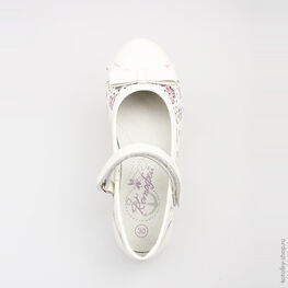 534008-22 Туфли для девочки белый фото №4