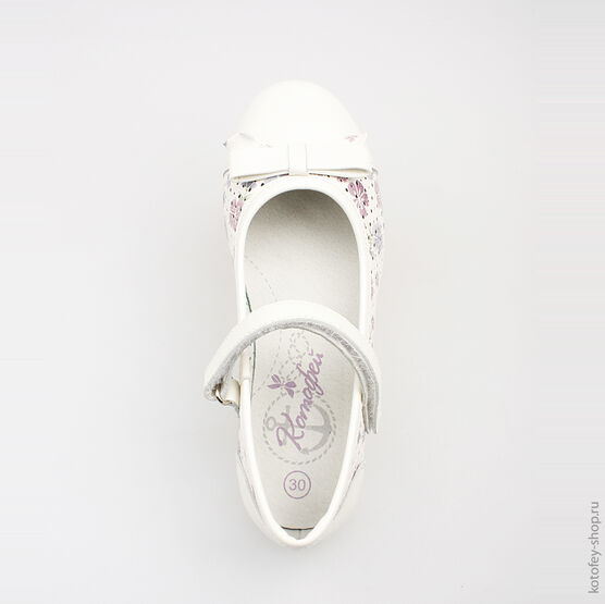 534008-22 Туфли для девочки белый фото №4