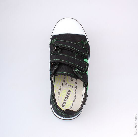541011-11 Кеды для мальчики чер-зел фото №4