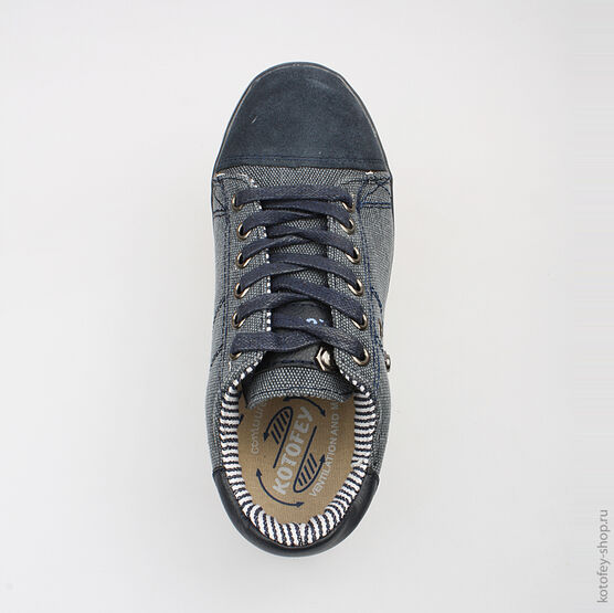 544059-12 Кеды для мальчики светло-синий фото №4