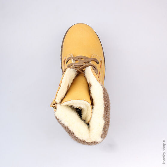 552025-41 Сапожки для мальчики желтый фото №4
