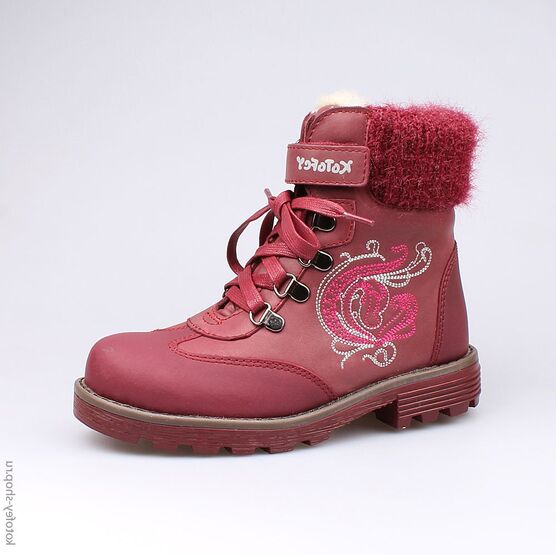 552031-42 Сапожки для девочки бордовый
