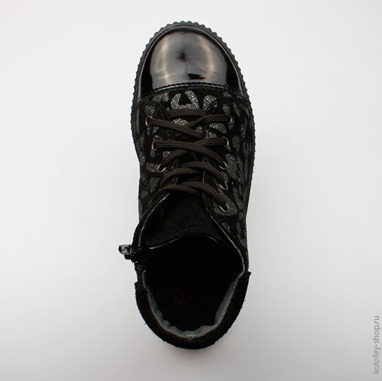 552036-21 Ботинки для девочки черный фото №4