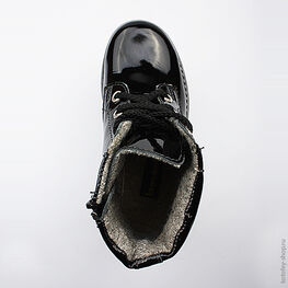 552043-32 Ботинки для девочки черный фото №4